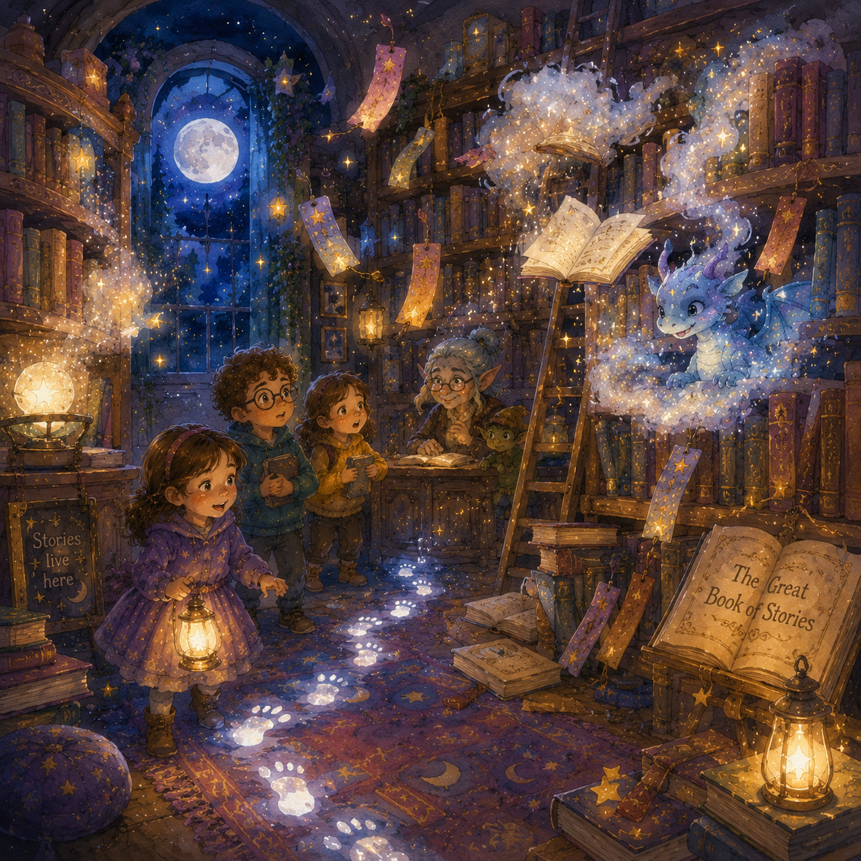 Illustration for The Library That Sneezed Stars